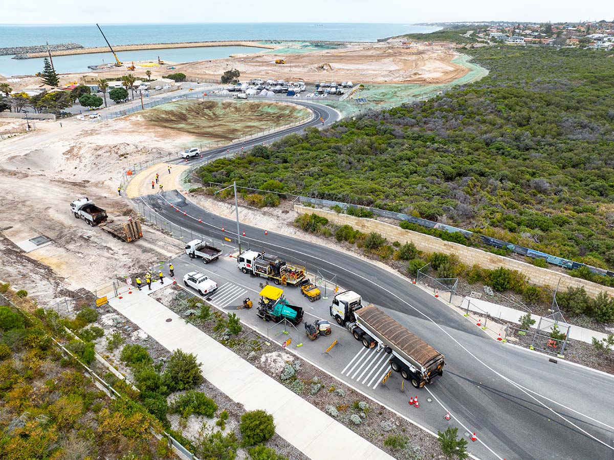 Ocean Reef Marina under construction by Jackson Asphalt