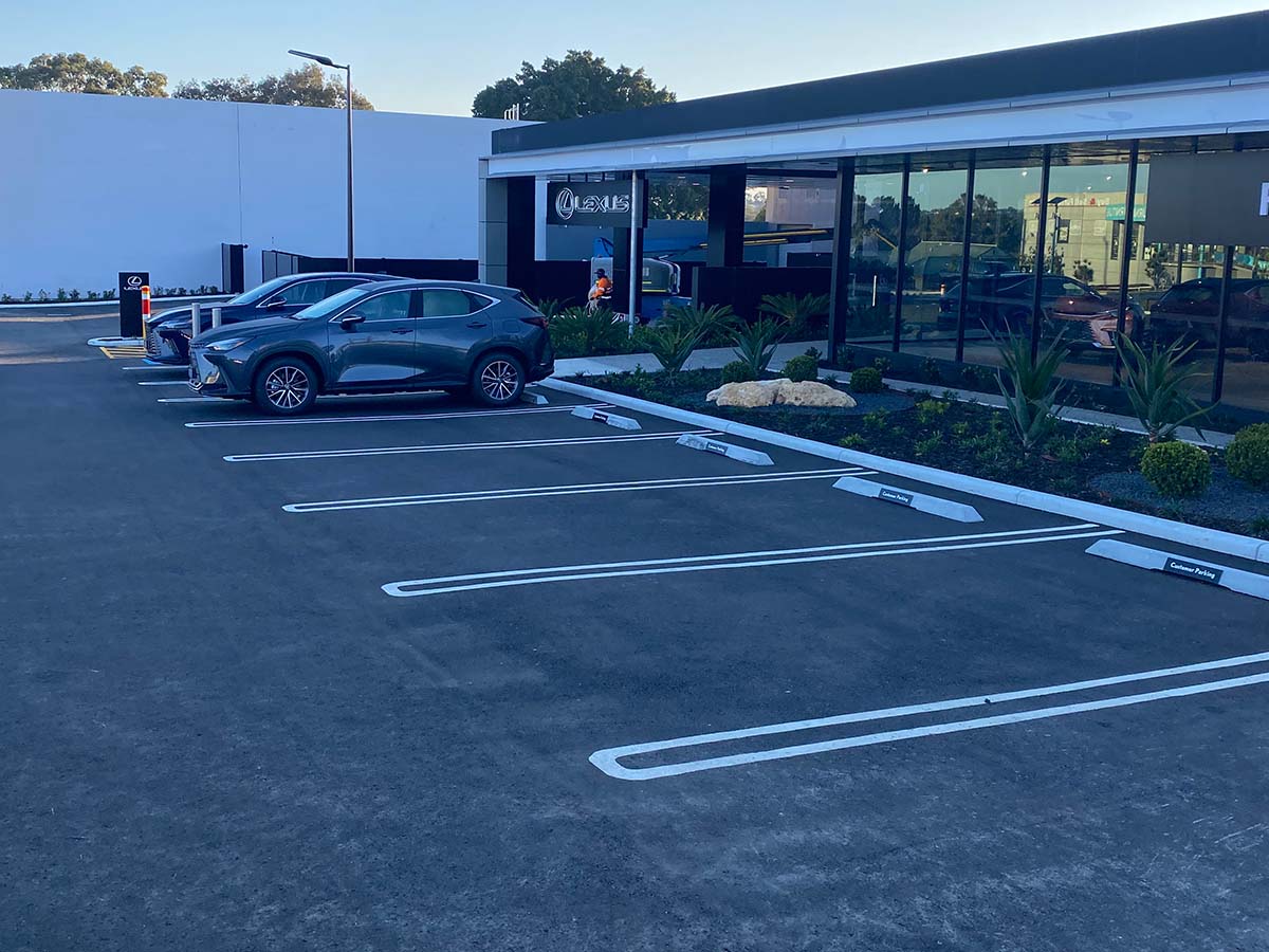 Jackson Asphalt recently completed works at the new Lexus Perth showroom in Myaree