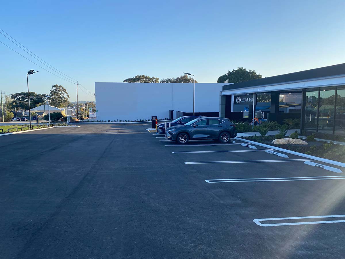 Jackson Asphalt recently completed works at the new Lexus Perth showroom in Myaree