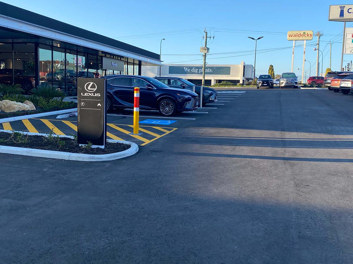 Jackson Asphalt recently completed works at the new Lexus Perth showroom in Myaree