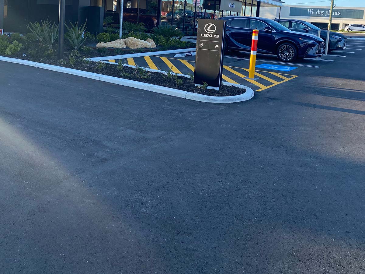 Jackson Asphalt recently completed works at the new Lexus Perth showroom in Myaree